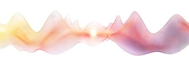 Poster - Vibrant Light Wave Frequency Modulation Abstract Digital