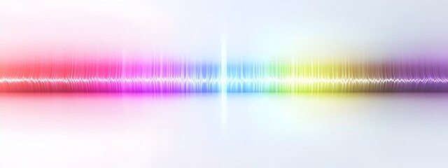 Poster - Vibrant Light Wave Spectrum   Colorful Abstract Digital Background