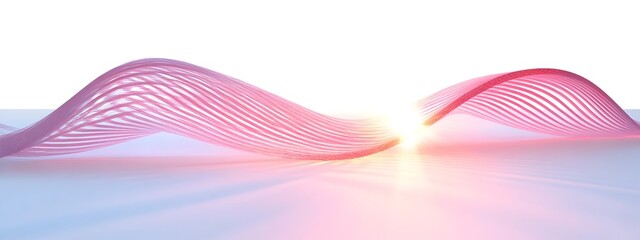 Poster - Vibrant Light Wave Traveling Through Waveguide in