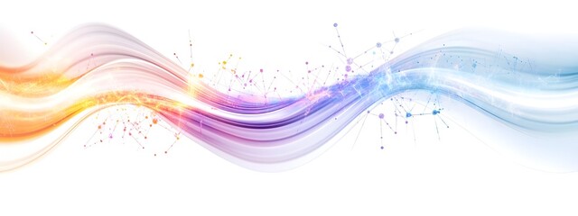 Poster - Vibrant Light Wave with Quantum Fluctuations   Abstract Digital Art