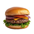 © นุชรี อังคะคำมูล - Delicious cheeseburger with fresh ingredients, white isolate background