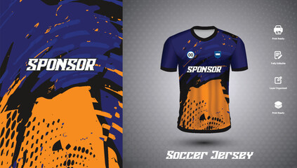 Poster - Soccer jersey design for sublimation or sports t-shirt design for cricket
