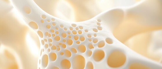 Canvas Print - the image is a close up of a white object with many holes in it