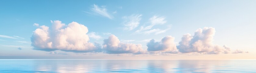 Wall Mural - the sky is blue and cloudy