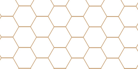 Wall Mural - Honeycomb geometric white hexagon creative grid mess cell web design. seamless mosaic and tiles square technology science abstraction digital pattern.