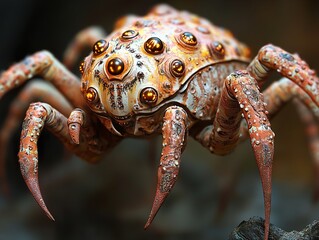 Canvas Print - Close-Up of a Detailed, Realistic, Digital Spider