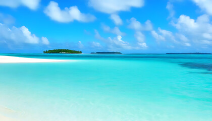 French Wallis and Futuna Island Beach Scene, Island Sky and Tranquil Nature