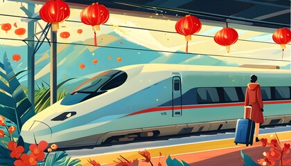 High-speed train journey home for Spring Festival festivities