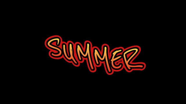Summer text motion graphic