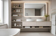 © Galina - An inviting contemporary bathroom with an emphasis on lightness, functionality and practicality