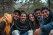 © Marina Varnava - A joyful gathering of friends enjoying each other's company in a serene outdoor setting