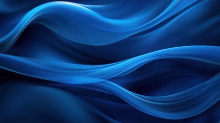 Wall Mural - Abstract blue waves create a fluid, calming visual for backgrounds or design projects.