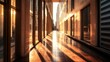 © Rere_Art151 - Sunbeams Illuminating an Empty Office Building Corridor