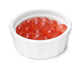 Wall Mural - Bright tapioca pearls in bowl isolated on white