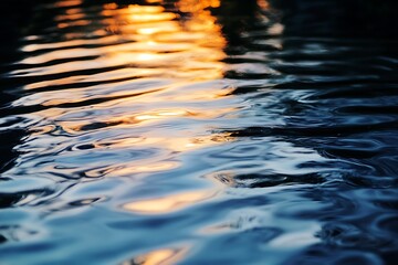 Sticker - Abstract background of ripples on the water surface at sunset