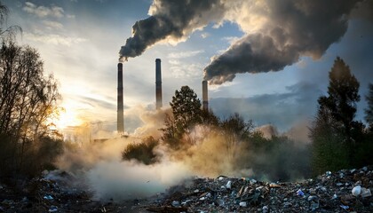 Wall Mural - waste disasters; air pollution