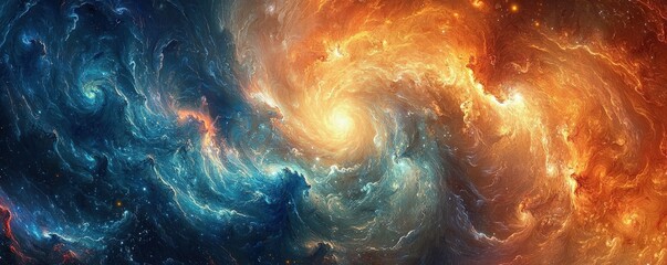 Poster - Vibrant Swirling Vortex of Colors