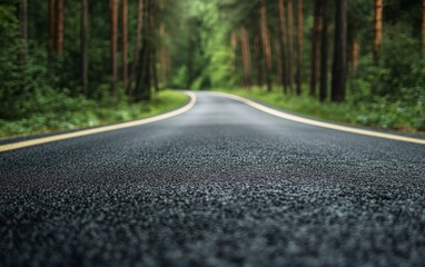 Road in forest. Autun road