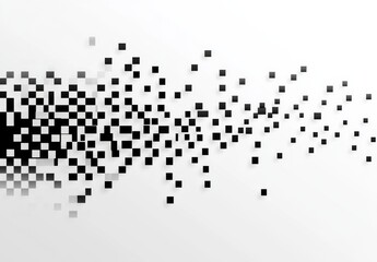 Simple vector graphic featuring black and white squares in an ombre effect, transitioning from dark to light on a white background.