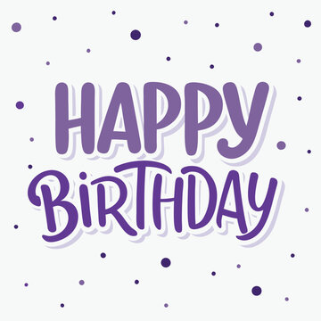 Cute Happy Birthday Typography Vector Design, Eye-Catching Text for Celebrations