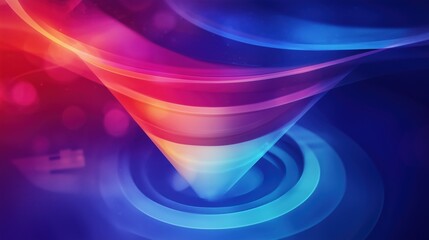 Aufkleber - Colorful, abstract image with a blue and red swirl. The colors are vibrant and the swirl is curved