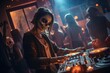 © Milos - Masked DJ and Guests at a Spooky Halloween Party
