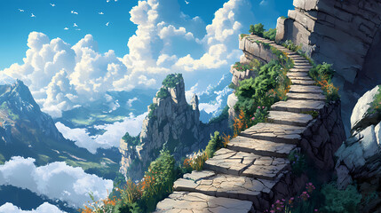 Wall Mural - stairway to heaven