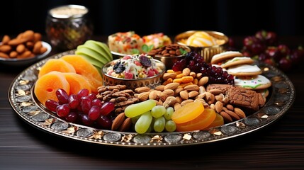 Delicious and colorful snack platter