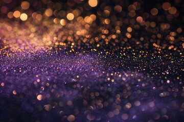 Wall Mural - A purple background with many small circles of light, generative ai