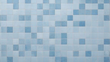 Aufkleber - close up view of a blue glassy tiles abstract background	