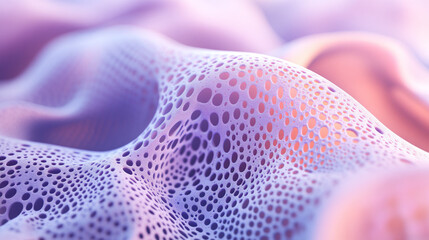 Wall Mural - Close-Up of Textured Surface with Purple and Pink Holes