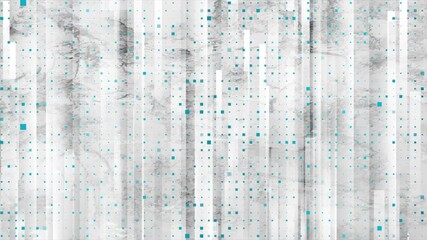 Wall Mural - Grey grunge abstract striped background with halftone squares. Seamless looping retro tech geometric motion design. Video animation Ultra HD 4K 3840x2160