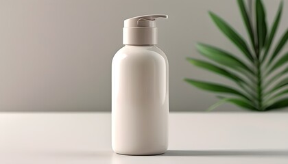 Wall Mural - Sleek minimalist 150ml opaque cosmetic bottle designed for skincare, featuring a clean and simple aesthetic, perfect for modern beauty routines