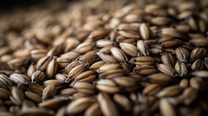 Detailed Shot of Pearled Barley Grains