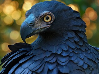 Wall Mural - Close-Up Portrait of a Majestic Black Eagle