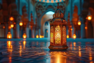 Canvas Print - Ornate Lantern in a Mosque