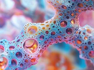 Wall Mural - abstract 3d fractal art: colorful geometric patterns