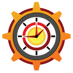 Timer Clock icon, vector illustration on white background