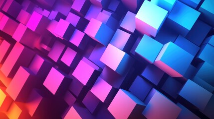 Wall Mural - Abstract 3D Cubes