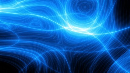 Sticker - abstract blue strings background. loop 4k video
