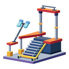 Weight benches vector illustration