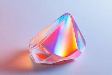 Holographic mockup concept on solid white background, single object