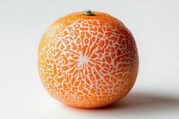 Poster - Orange with unusual patterns on solid white background, single object