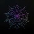 © Erin - 3d cute icon of a spider web for halloween, isolated on black background