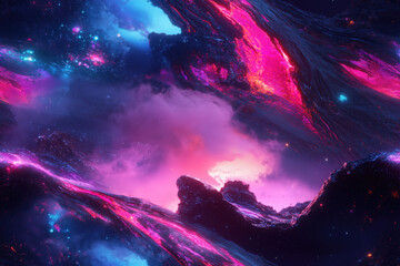 Cosmic Landscape: Futuristic Backgrounds for Posters, Wallpapers, and Sci-Fi Art