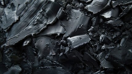 Poster - Abstract Black Paint Texture