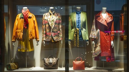 Canvas Print - Fashion Display in Shop Window