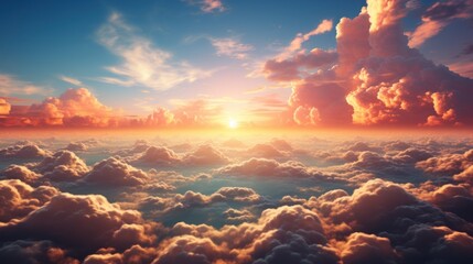 Wall Mural - Sunset Above the Clouds