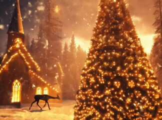christmas tree in the night