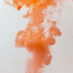 Poster - scene features mesmerizing wisps of orange smoke ascending gracefully, merging rich shades of orange